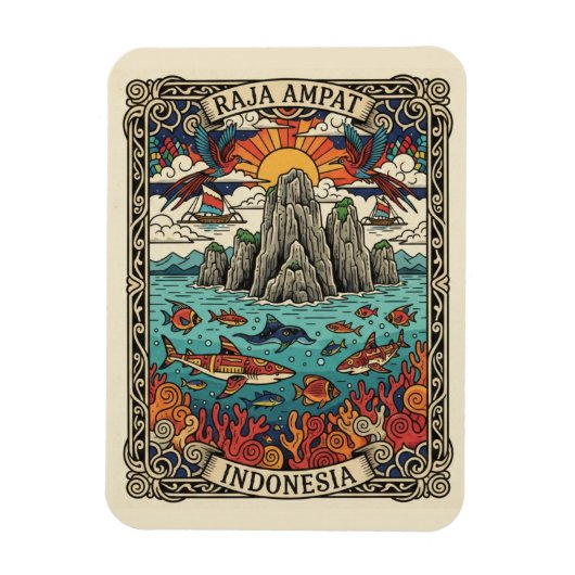 Magnet Flexible Raja Ampat Indonésie (Vertical)