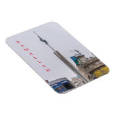 Magnet Flexible Ramallah Yasser Arafat Carré vue aimant frigo (Côté Droit)