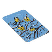 Magnet Flexible Rameaux bleus en hiver (Côté Droit)