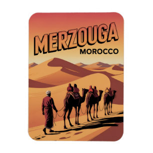 Magnet Flexible Randonnée à dos de chameau à Merzouga sahara maroc