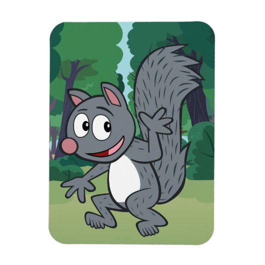 Magnet Flexible Ranger Rick | Écureuil gris (Vertical)