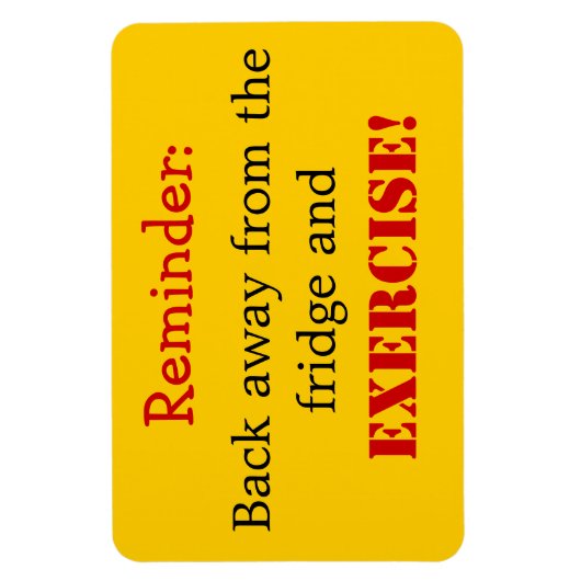 Magnet Flexible Rappel à l'exercice par Shirley Taylor (Vertical)