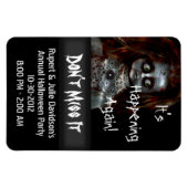 Magnet Flexible Rappel d'Halloween effrayé poupée (Horizontal)