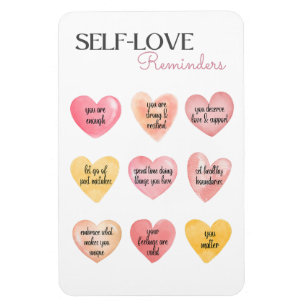 Magnet Flexible Rappels gentils pour la santé mentale d'amour-prop