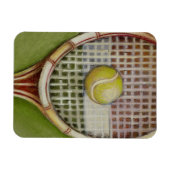 Magnet Flexible Raquette de tennis avec balle posée sur le court (Horizontal)