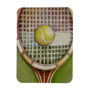 Magnet Flexible Raquette de tennis avec balle posée sur le court