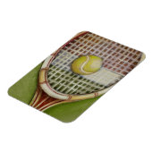 Magnet Flexible Raquette de tennis avec balle posée sur le court (Côté Gauche)