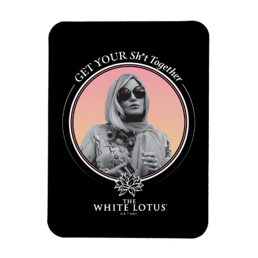 Magnet Flexible Rassemblez votre sh*t - Le Lotus Blanc (Vertical)