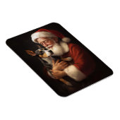 Magnet Flexible Rat Terrier Avec Noël Festif Du Père Noël (Côté Droit)