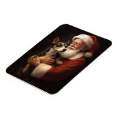 Magnet Flexible Rat Terrier Avec Noël Festif Du Père Noël (Côté Gauche)