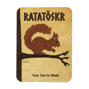 Magnet Flexible Ratatöskr, Écureuil Nordique/Viking