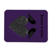 Magnet Flexible Ravens gothiques et Black Heart Custom (Horizontal)