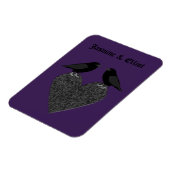 Magnet Flexible Ravens gothiques et Black Heart Custom (Côté Gauche)