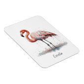 Magnet Flexible Rayon de Flamant rose : Flamant rose aquarelle, pe (Côté Droit)