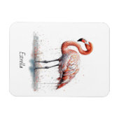 Magnet Flexible Rayon de Flamant rose : Flamant rose aquarelle, pe (Horizontal)