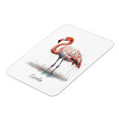 Magnet Flexible Rayon de Flamant rose : Flamant rose aquarelle, pe (Côté Gauche)