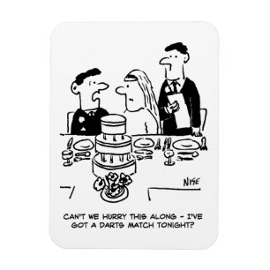 Magnet Flexible Réception de mariage le marié a un match de fléche