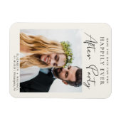 Magnet Flexible Réception Mariage Photo Cream Enregistrer La Date (Horizontal)
