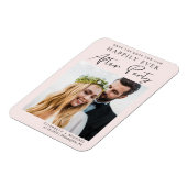 Magnet Flexible Réception Mariage Photo Rose Enregistrer La Date (Côté Gauche)