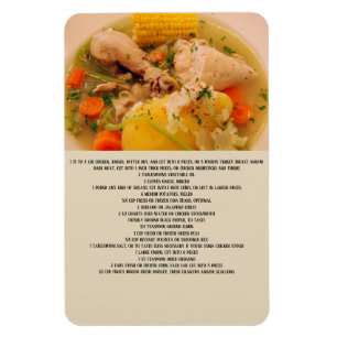 Magnet Flexible Recette chilienne Cazuela de Ave