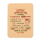 Magnet Flexible Recette de biscuits à base de chocolat maison (Vertical)
