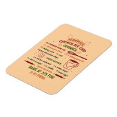 Magnet Flexible Recette de biscuits à base de chocolat maison (Côté Gauche)