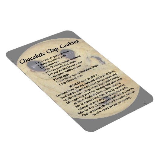 Magnet Flexible Recette de biscuits à chips de chocolat (Côté Droit)