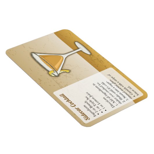 Magnet Flexible Recette de cocktail Sidecar (Côté Droit)