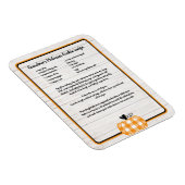 Magnet Flexible Recette keepsaké automne plaid orange citrouille b (Côté Droit)