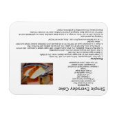 Magnet Flexible Recette simple de gâteau quotidien (Horizontal)