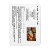 Magnet Flexible Recette simple de gâteau quotidien (Vertical)