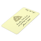 Magnet Flexible Récolte or Celtic noeud Enregistrer la date (Côté Gauche)