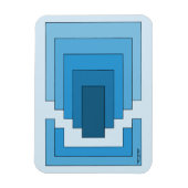 Magnet Flexible Rectangle Abstrait en bleu (Vertical)