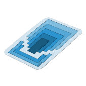 Magnet Flexible Rectangle Abstrait en bleu (Côté Gauche)