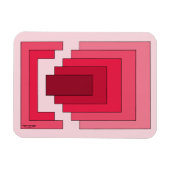 Magnet Flexible Rectangle Abstrait en rouge (Horizontal)