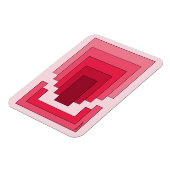 Magnet Flexible Rectangle Abstrait en rouge (Côté Gauche)