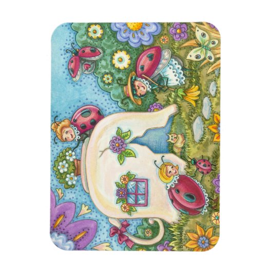 Magnet Flexible Rectangle de chalet de la coccinelle (Vertical)