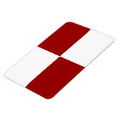 Magnet Flexible Rectangles rouge et blanc (Côté Gauche)