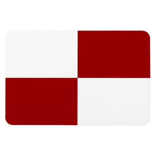 Magnet Flexible Rectangles rouge et blanc (Horizontal)