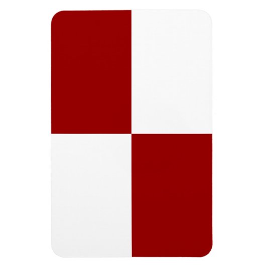 Magnet Flexible Rectangles rouge et blanc (Vertical)