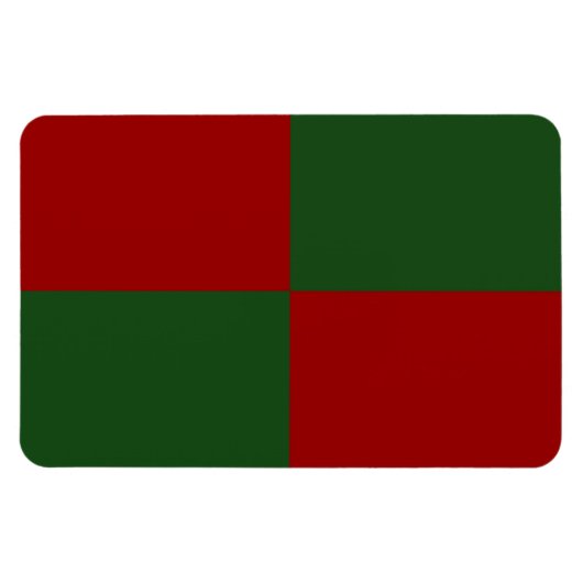 Magnet Flexible Rectangles rouge et vert (Horizontal)