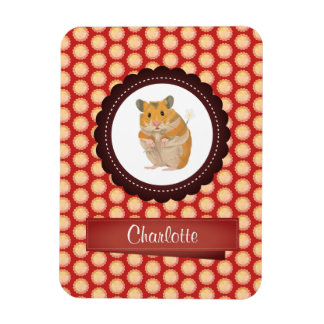 Magnet Flexible Red Ajouter Votre Nom Hamster