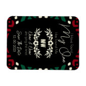 Magnet Flexible Red Black Green Tribal African Enregistrer la date (Horizontal)
