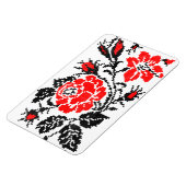 Magnet Flexible Red & Black Rose cross-stitch Russian Pattern (Côté Gauche)