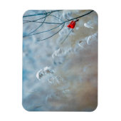Magnet Flexible Red Cardinal dans Winter Nature Photo de Christmas (Vertical)