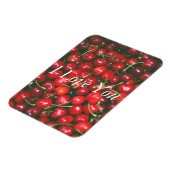 Magnet Flexible Red Cherry - I Love You (texte personnalisable) (Côté Gauche)