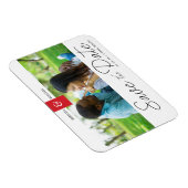 Magnet Flexible Red Chic Custom Photo Instant Engagé Couple (Côté Droit)