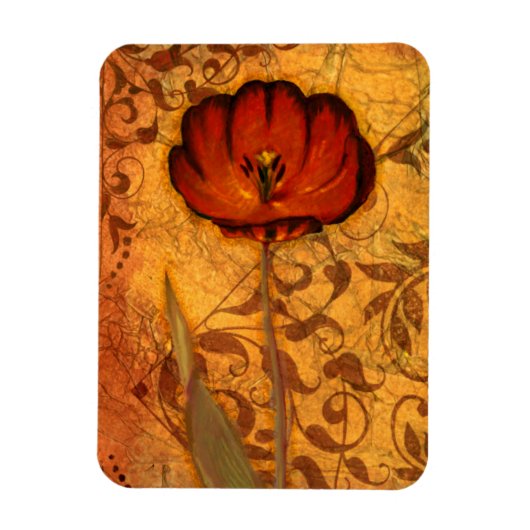 Magnet Flexible Red Flowers (Vertical)