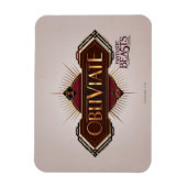 Magnet Flexible Red & Gold Art Deco Obliviate Spell (Vertical)