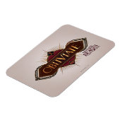 Magnet Flexible Red & Gold Art Deco Obliviate Spell (Côté Gauche)